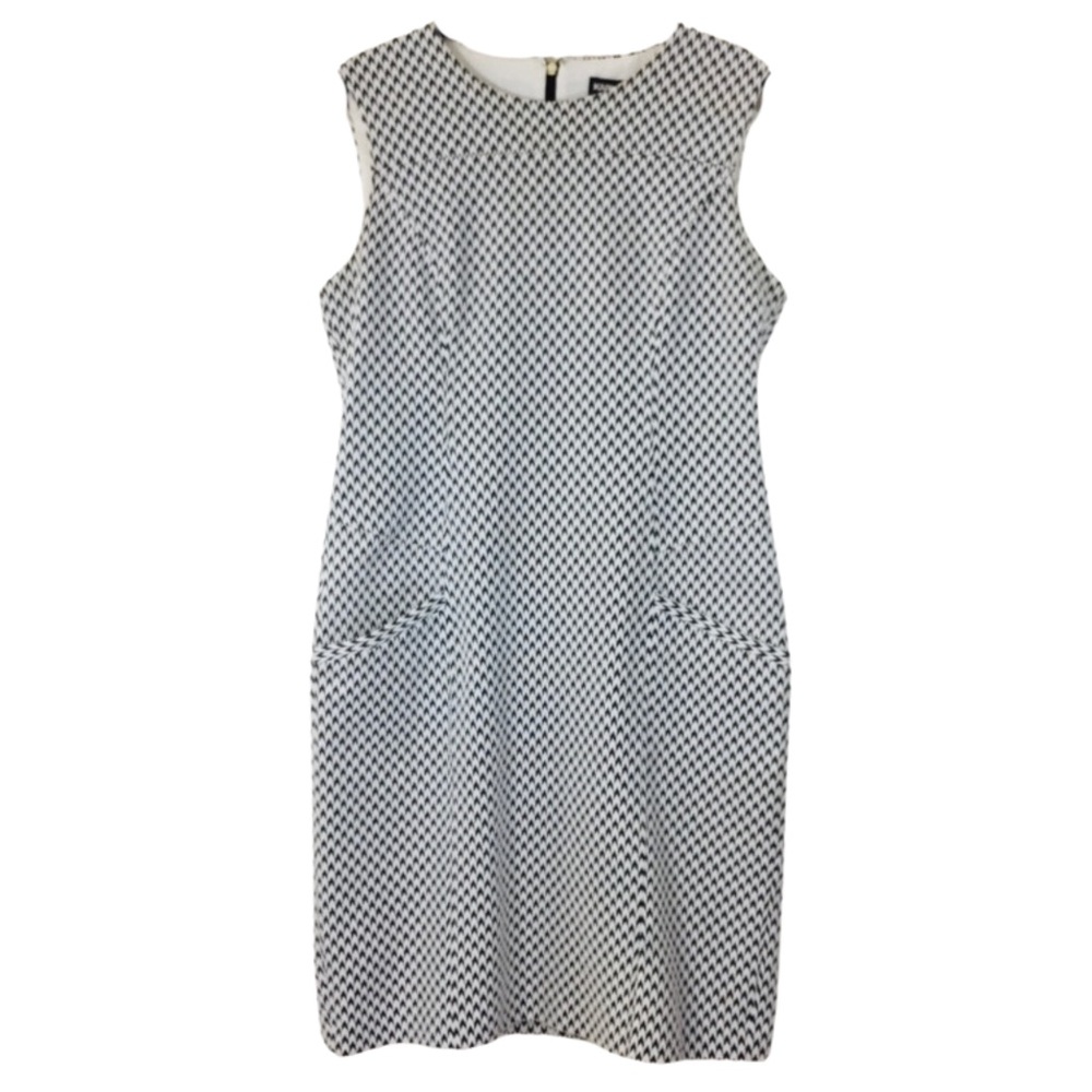 Karl Lagerfeld Paris Chevron Check Sheath Dress SZ 8